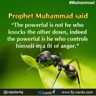 The powerful is not he who knocks the other down