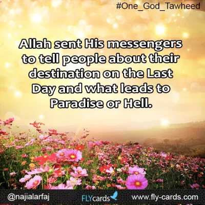 Allah sent his massengers to tell people about there destination on the last day